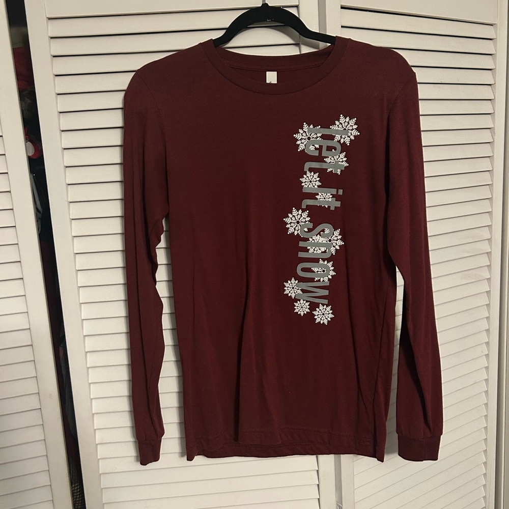 Bella Canvas Maroon Long Sleeve Tee